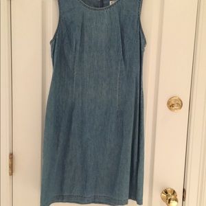 Nice sleeveless blue denim dress